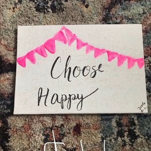 SMALL be happy painting made by meeeeee